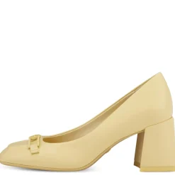 Tamaris Pumps karrèe Logo- Spange TOUCHit- Fußbett  gelb, schwarz S13 1-1-22416-20