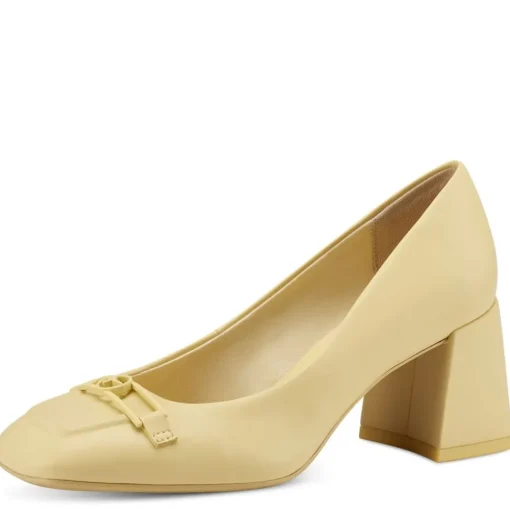 Tamaris Pumps karrèe Logo- Spange TOUCHit- Fußbett  gelb, schwarz S13 1-1-22416-20