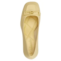 Tamaris Pumps karrèe Logo- Spange TOUCHit- Fußbett  gelb, schwarz S13 1-1-22416-20