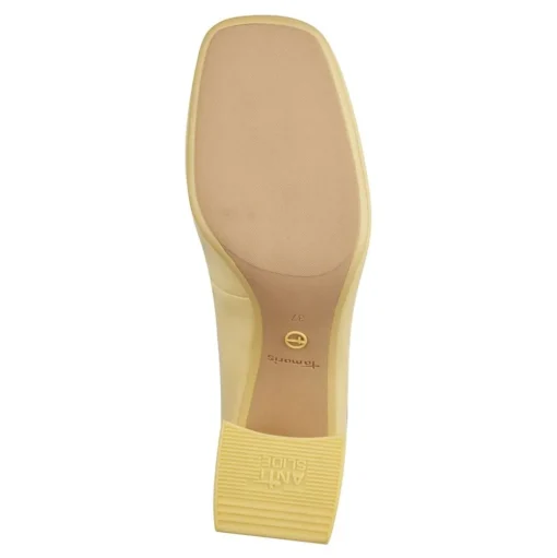 Tamaris Pumps karrèe Logo- Spange TOUCHit- Fußbett  gelb, schwarz S13 1-1-22416-20