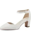 Tamaris Pumps Riemchen TOUCHit- Fußbett Glitzereffekt weiß, gold S13  1-1-24432-20