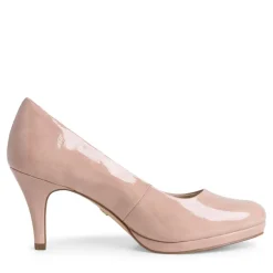 Tamaris Pumps Stiletto- Absatz TOUCHit Fußbett old rose und schwarz S12 1-1-22444-28
