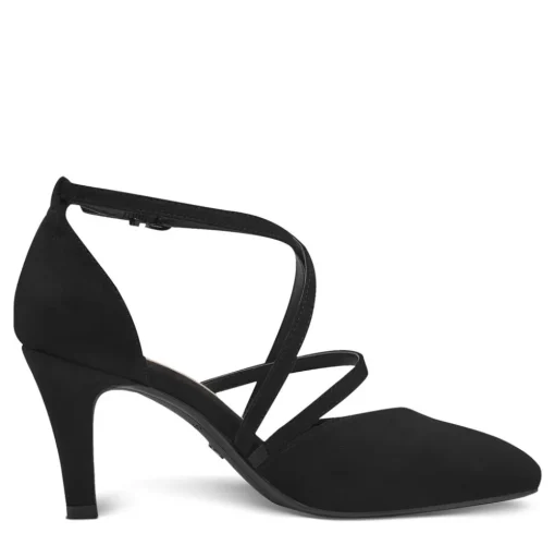 Tamaris Pumps Stiletto Vegan Riemchen schwarz S14 1-24404-42