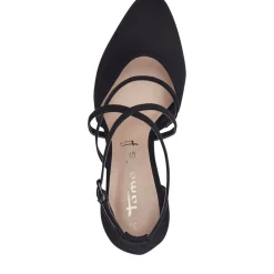 Tamaris Pumps Stiletto Vegan Riemchen schwarz S14 1-24404-42