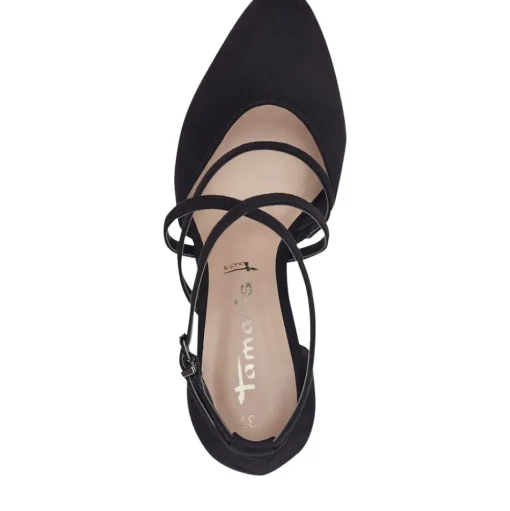 Tamaris Pumps Stiletto Vegan Riemchen schwarz S14 1-24404-42