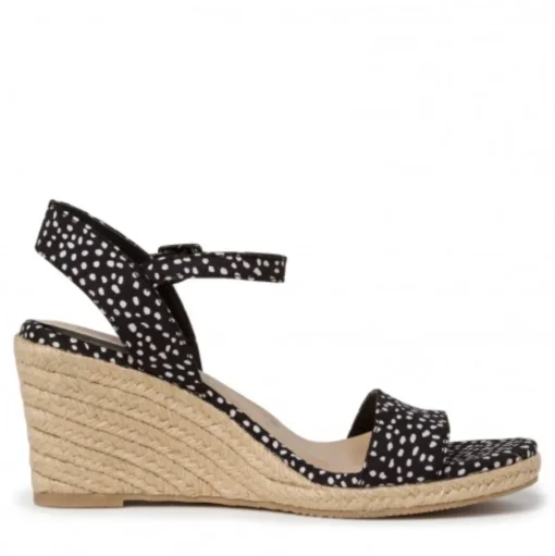 Tamaris Sandalette  Keilabsatz schwarz Punkte 1-1-28300-24