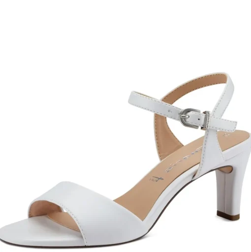 Tamaris Sandalette klassisch weiß silber S13  1-1-28008-20