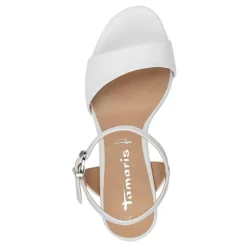 Tamaris Sandalette klassisch weiß silber S13  1-1-28008-20