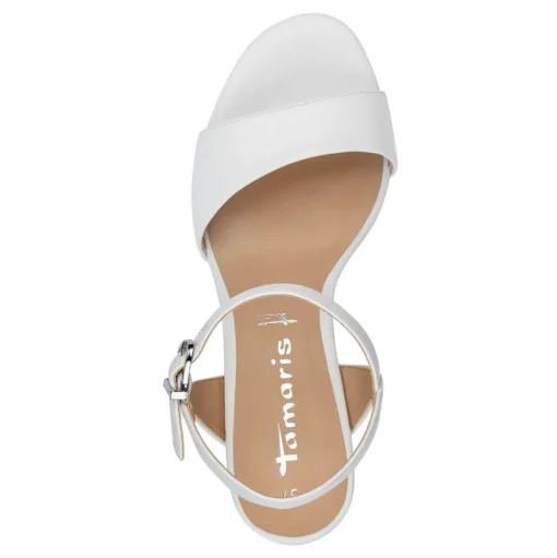 Tamaris Sandalette klassisch weiß silber S13  1-1-28008-20
