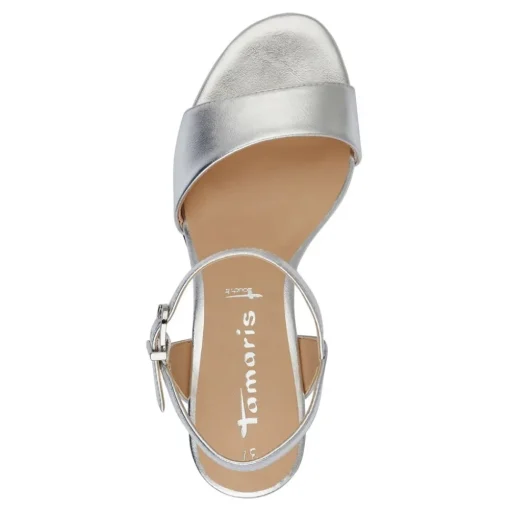 Tamaris Sandalette klassisch weiß silber S13  1-1-28008-20