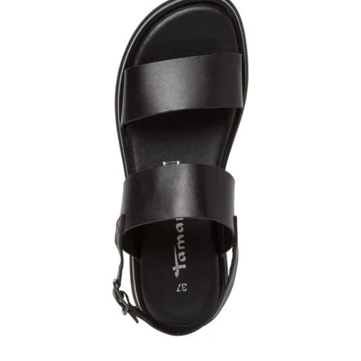 Tamaris Sandalette Leder Keilabsatz black S13  1-1-28238-20