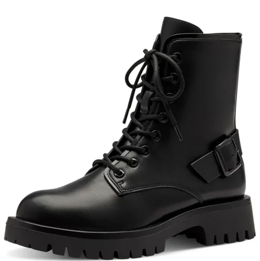 Tamaris Schnürboots TOUCHit Fußbett Zierschnalle schwarz S23 1-25247-41