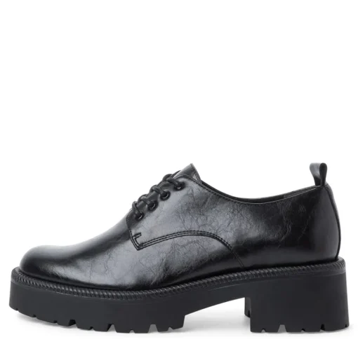 Tamaris Schnürhalbschuh markante Sohle Blockabsatz TOUCHit- Fußbett schwarz S22 1-1-23744-29
