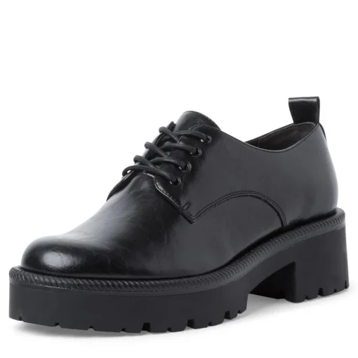 Tamaris Schnürhalbschuh markante Sohle Blockabsatz TOUCHit- Fußbett schwarz S22 1-1-23744-29