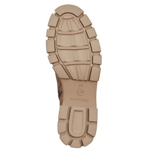 Tamaris Schnürstiefelette Leder Blockabsatz TOUCHit- Fußbett braun S23 1-25272-41