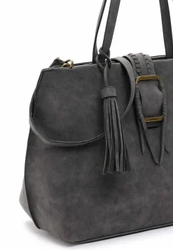 Tamaris Shopper Janina Zierschnalle Quaste grau S22 31795,840