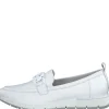 Tamaris Slipper Loafer Schlupfschuh Leder Wechselfußbett Kettendetail rosa, weiß S13 1-1-24711-30