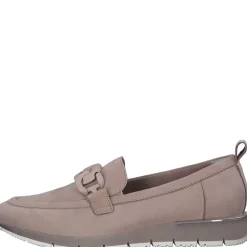 Tamaris Slipper Loafer Schlupfschuh Leder Wechselfußbett Kettendetail rosa, weiß S13 1-1-24711-30