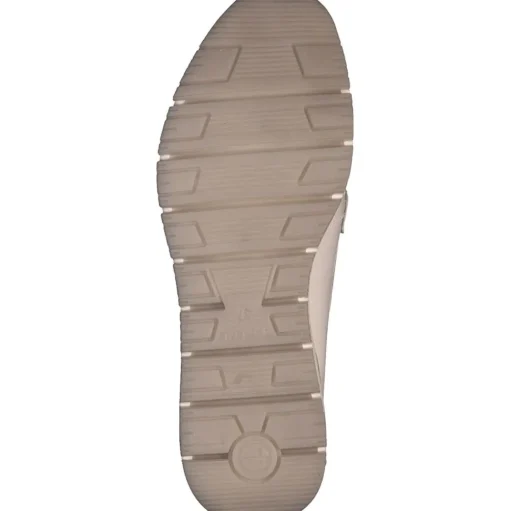 Tamaris Slipper Loafer Schlupfschuh Leder Wechselfußbett Kettendetail rosa, weiß S13 1-1-24711-30