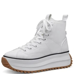 Tamaris Sneaker High Plateausohle Textil weiß, beige S13 1-1-25201-20