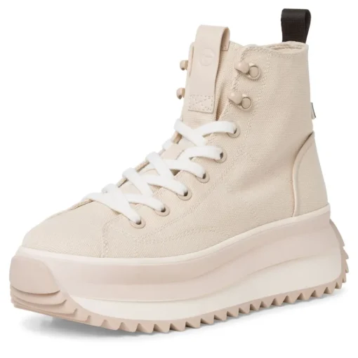 Tamaris Sneaker High Plateausohle Textil weiß, beige S13 1-1-25201-20