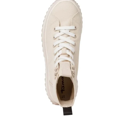 Tamaris Sneaker High Plateausohle Textil weiß, beige S13 1-1-25201-20