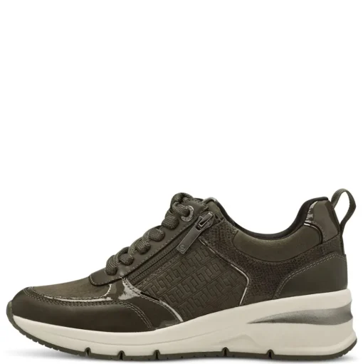 Tamaris Sneaker olive Reißverschluss Schnürung S24 1-23721-42