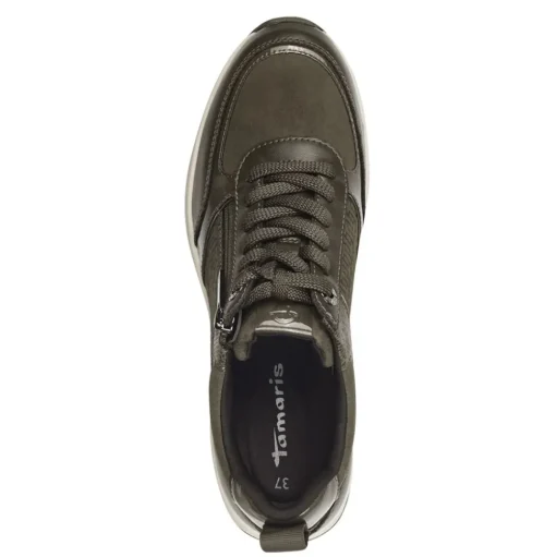 Tamaris Sneaker olive Reißverschluss Schnürung S24 1-23721-42