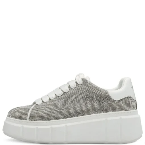 Tamaris Sneaker Strasssteine Plateausohle grau 1-23773-42