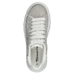 Tamaris Sneaker Strasssteine Plateausohle grau 1-23773-42