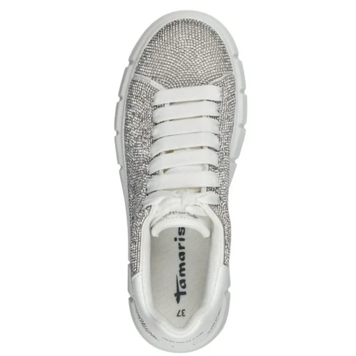 Tamaris Sneaker Strasssteine Plateausohle grau 1-23773-42