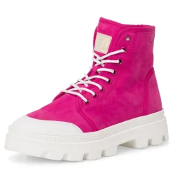 Tamaris Stiefelette Sommer- Boots TOUCHit- Fußbett derbe Sohle fuxia, white leather  S13  1-1-25406-20