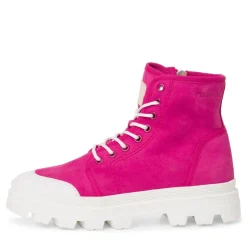 Tamaris Stiefelette Sommer- Boots TOUCHit- Fußbett derbe Sohle fuxia, white leather  S13  1-1-25406-20