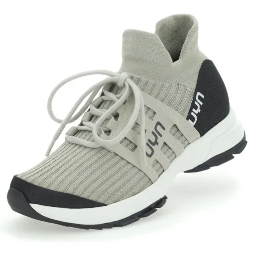 UYN SX4 Wanderschuh Damen Sneaker Strumpfschuh Yak- Wolle grün, grau S22 Y100159-93